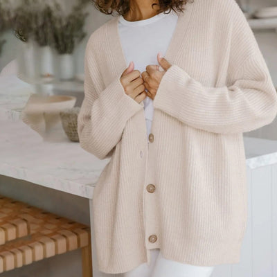 Elegante übergroße Strickjacke für Frauen