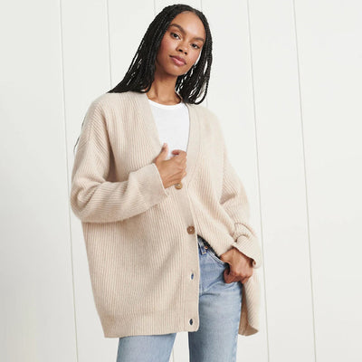 Elegante übergroße Strickjacke für Frauen