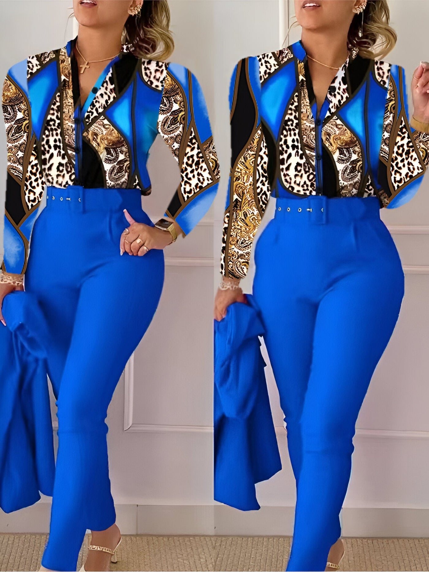 Aranka |Oberteil mit V-Ausschnitt und hochtaillierte Hose (Saison 2)