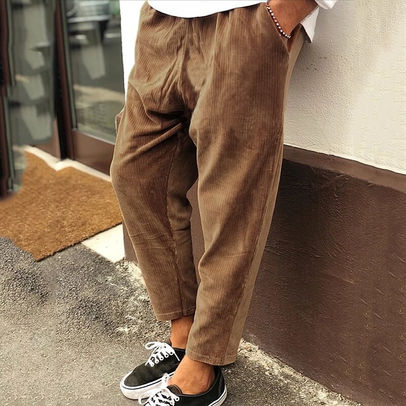Lässige Herren Cordhose - Weites Bein - Retrostil