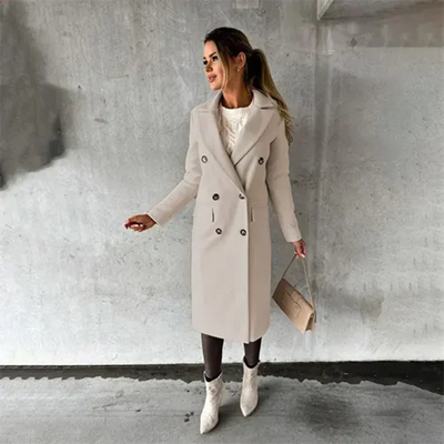 Warmer Damen Trenchcoat für den Winter mit Gürtel