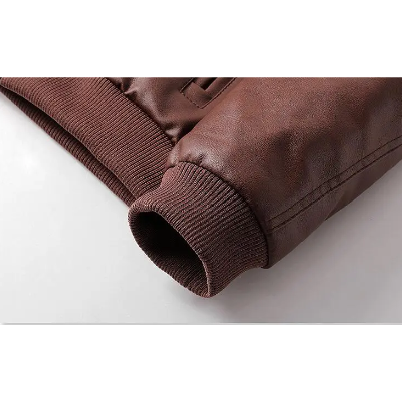 Herren Lederjacke - Stylisch mit abnehmbarer Kapuze und Details