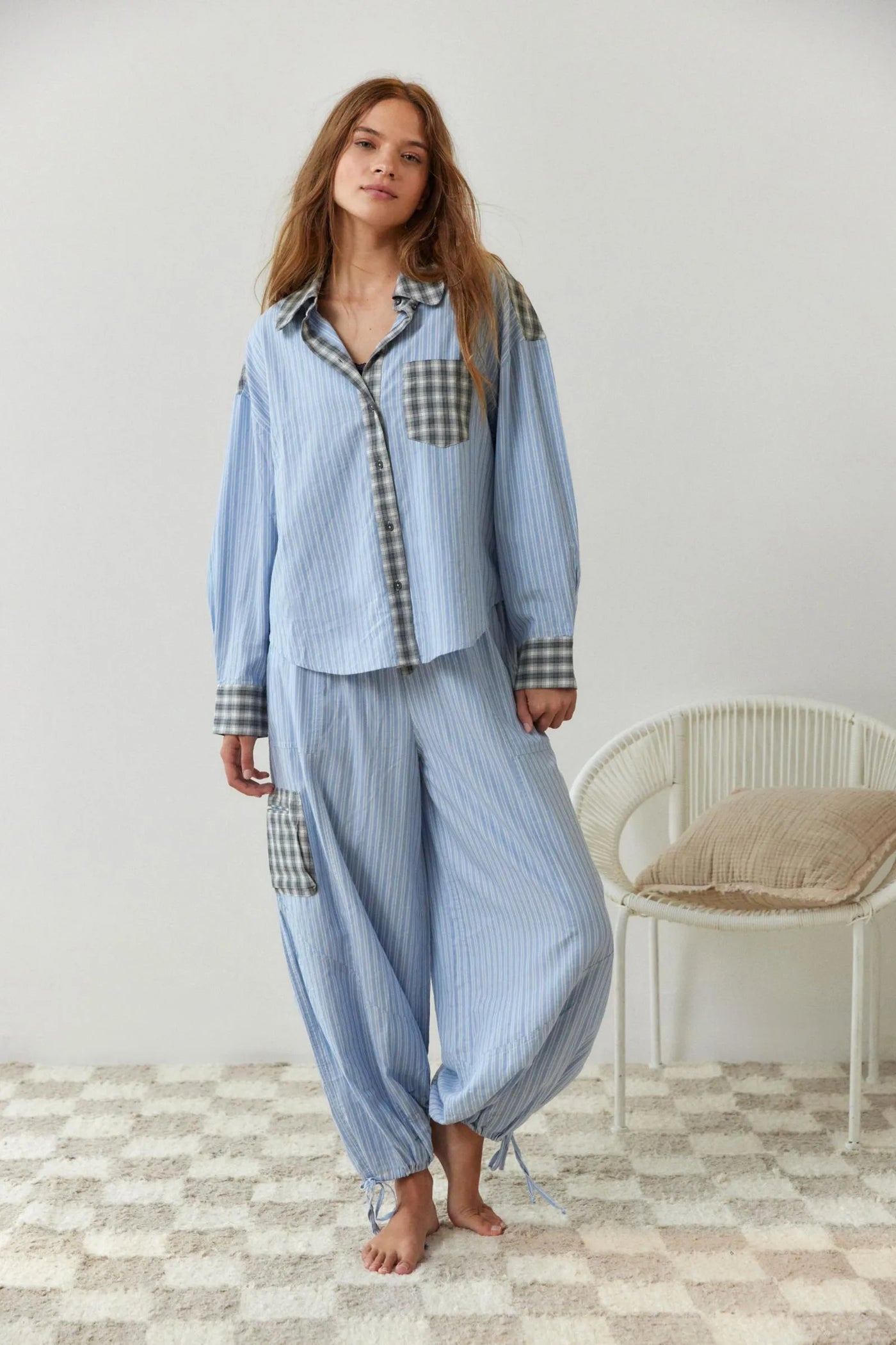Damen 2-teiliges Pyjama-Set aus Baumwolle - Weich & Atmungsaktiv