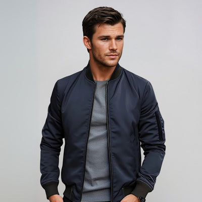 Zeitlose Herren Bomberjacke mit Reißverschluss