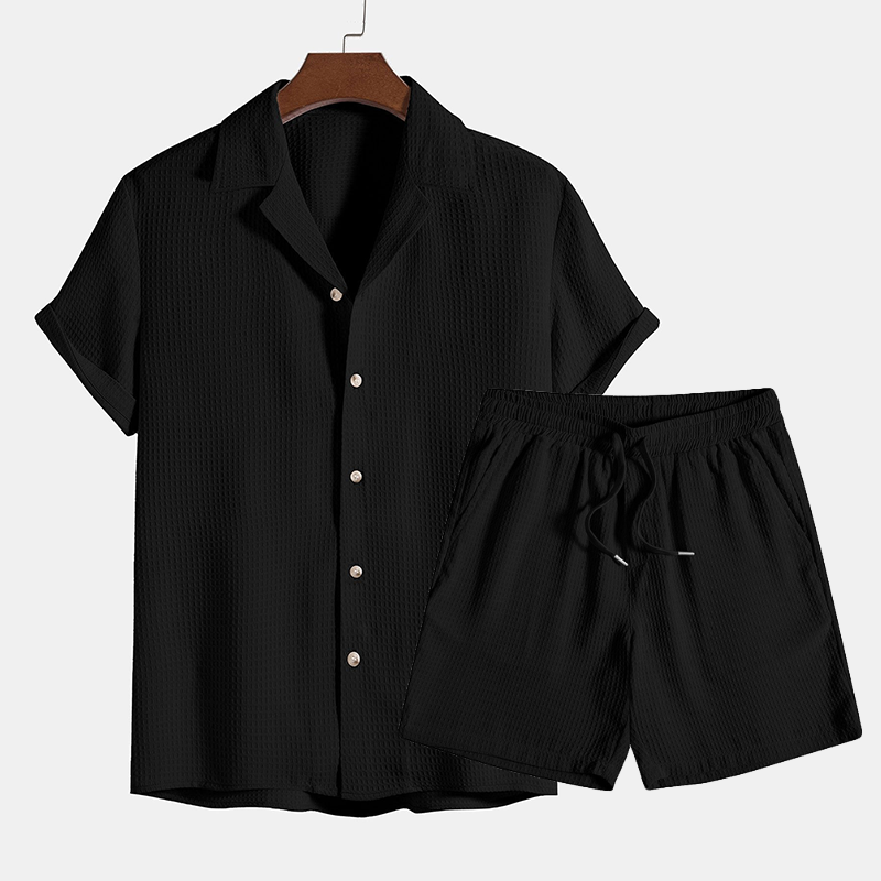 Herren Sommer Set aus atmungsaktivem Poloshirt und kurzer Hose - Hochwertig & Modisch