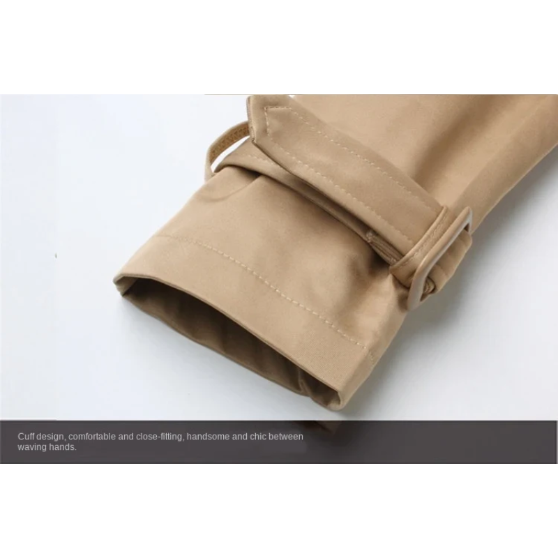 Herren Trenchcoat Lang mit Gürtel - Eleganter Businessmantel