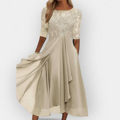 Elegantes Damen Midi-Kleid