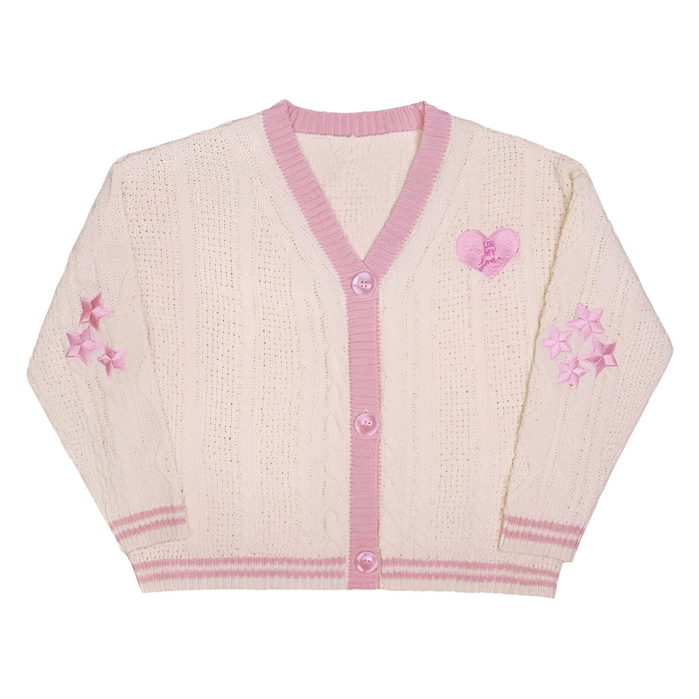 Livia | Gemütliche Strickweste mit Sternstickerei