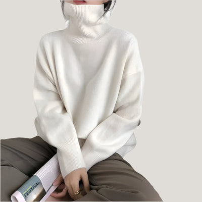 Warmer Damen Rollkragen-Pullover aus Strick | Weicher Winter-Pullover