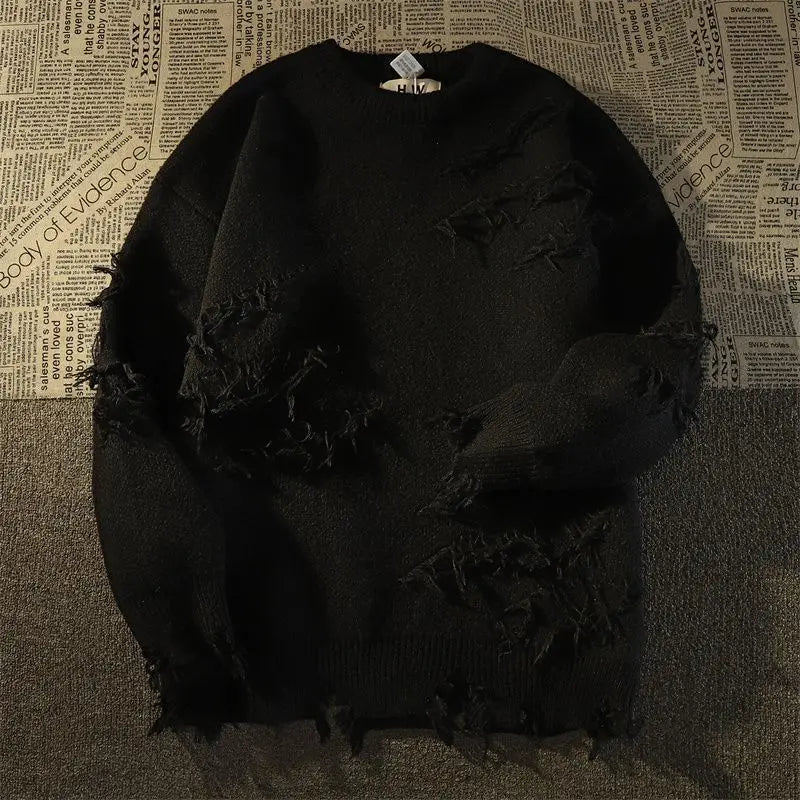 Ripped Retro Pullover für Männer