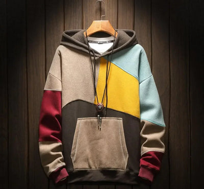 Mutiger Color-Block Freizeit-Hoodie für Herren