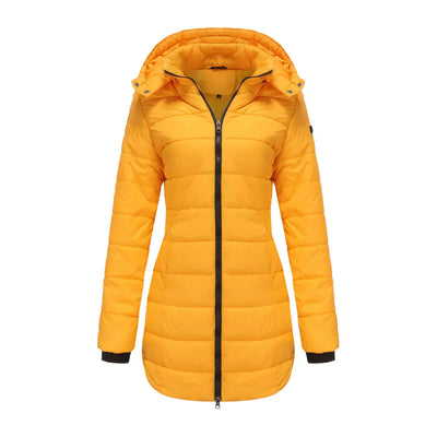 Damen Wintermantel Dunkelblau Gepolstert – Amelie