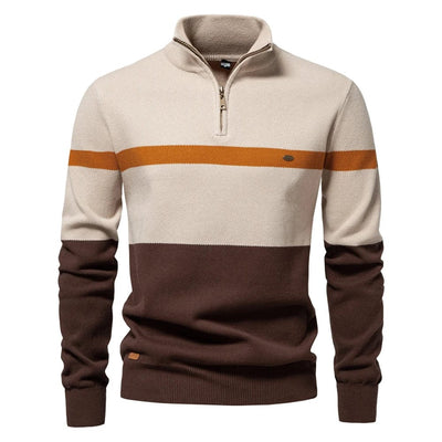 Khakifarbener Pullover für Herren – CozyClassic