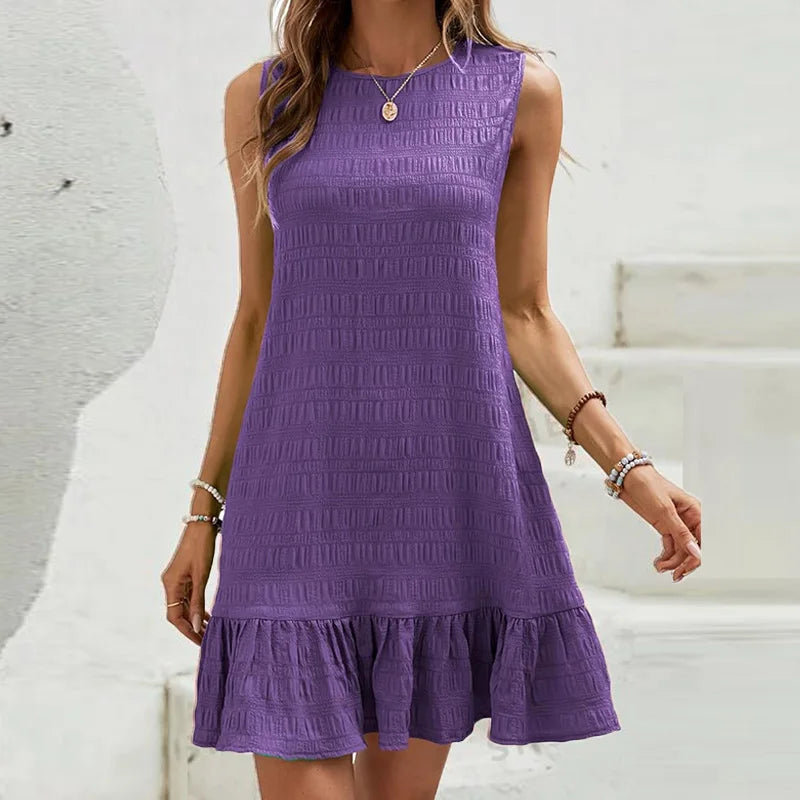 Isabella™ - Sommerliches ärmelloses Minikleid mit Rüschen