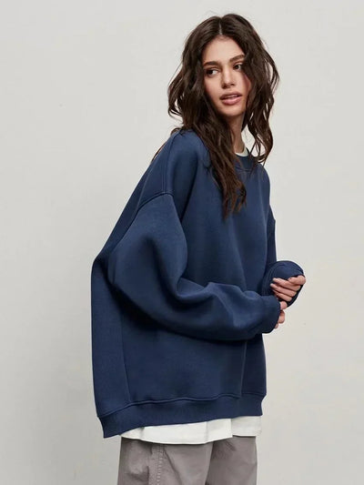 Dunkelgrauer Oversize Pullover - Luisa