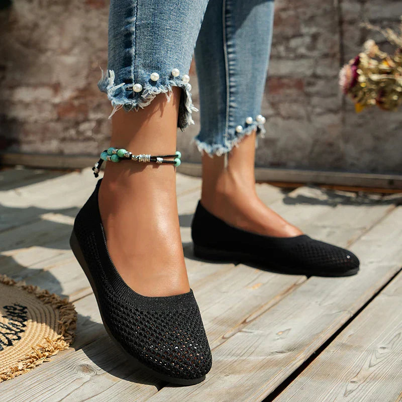 Atmungsaktive Slip-On Wohnungen Damen Schuhe - Penelopa