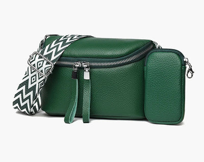 Nina | Finsläpad PU Leder-Umhängetasche