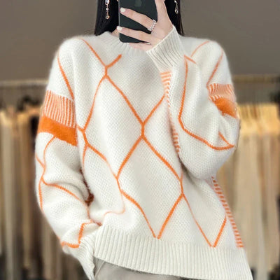 Warmer Strickpulli für Frauen