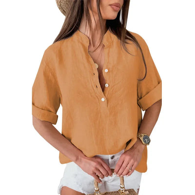 Lila™ - Sommer Vintage Frauen übergroße Hemden