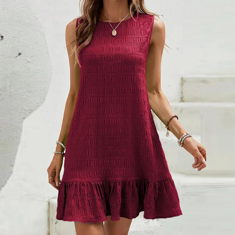 Isabella™ - Sommerliches ärmelloses Minikleid mit Rüschen