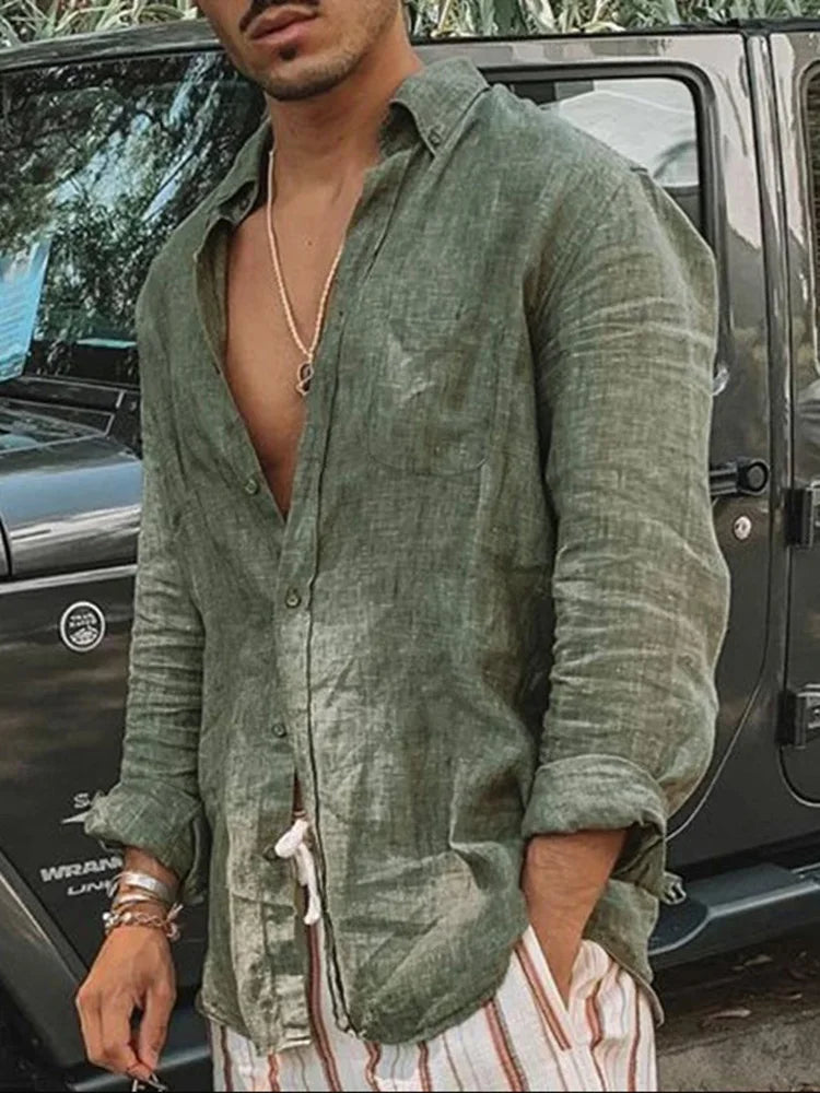 Bruno | Langarm-Linnenhemd