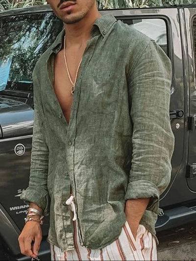 Bruno | Langarm-Linnenhemd