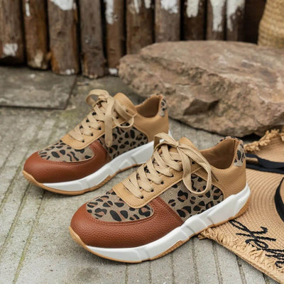 Orthopädische Leopardendruck Sneakers für Damen