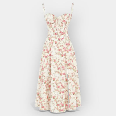 Elegantes Damen Korsett-Kleid Midi