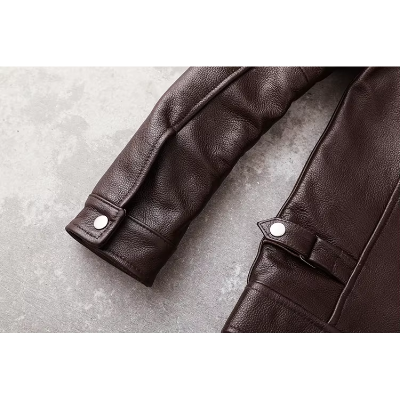 Elegante Herren-Lederjacke aus hochwertigem Echtleder - Zeitlos und stilvoll