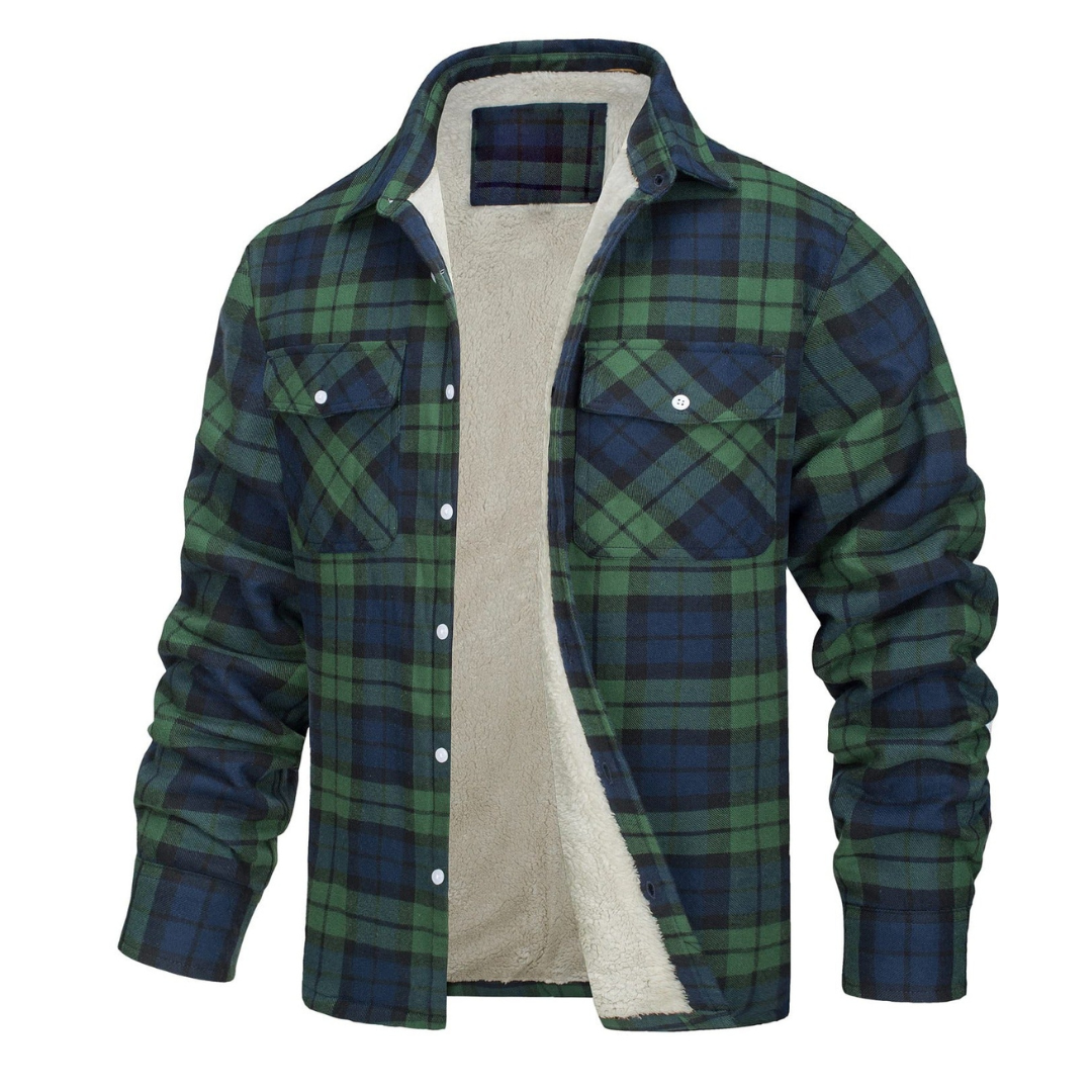 Schwarze Zeitlose Herrenjacke mit Streifen – Leo