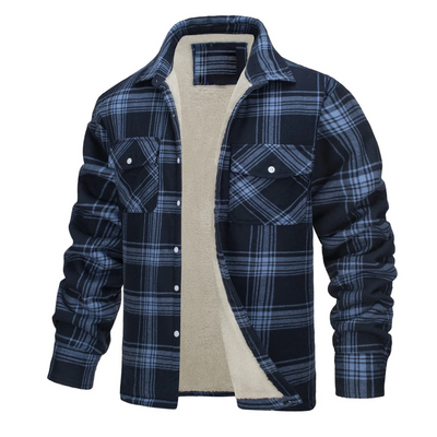 Schwarze Zeitlose Herrenjacke mit Streifen – Leo