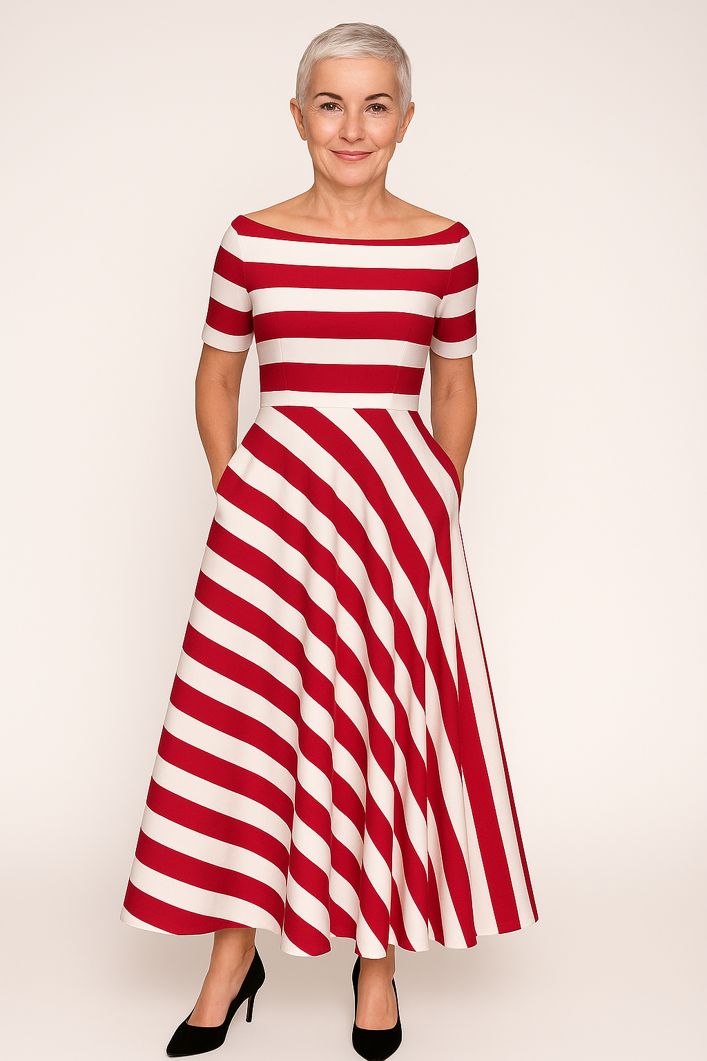 Samantha| Bequemes Gestreiftes Maxikleid Sommer für Damen