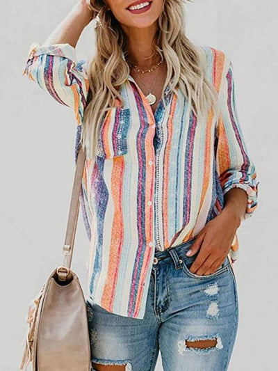 Frauenhemd mit gestreiftem Design - Vaeniah