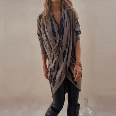 Makayla – Locker Sitzendes Kleid mit Mehreren Schnallen  V-Ausschnitt und Taschen