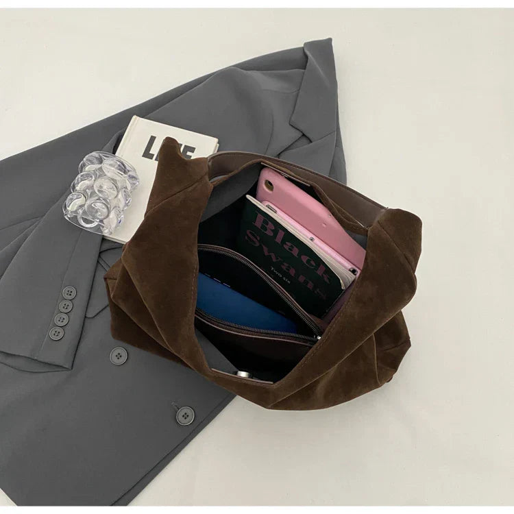 Julia | Schultertasche aus Wildleder für Damen