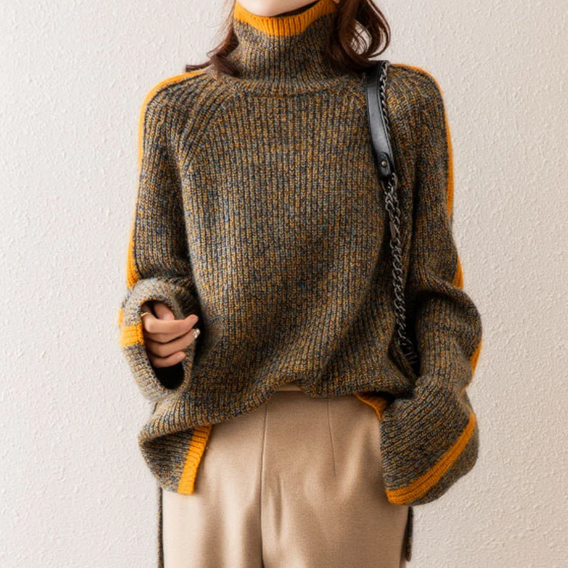 Bequemer Rollkragenpullover für Frauen