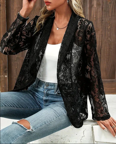 Eloise - reverskragen spitze blazer