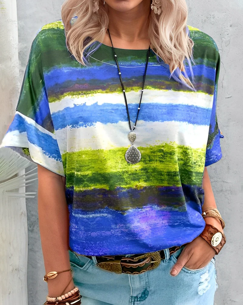 Aina – damen-t-shirt mit rundhalsausschnitt, basic