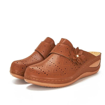 Elegante Blumenplattform Sandalen Damen - Antica