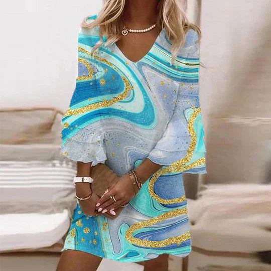 Sommerkleid für Damen mit Glockenärmeln - Zorena