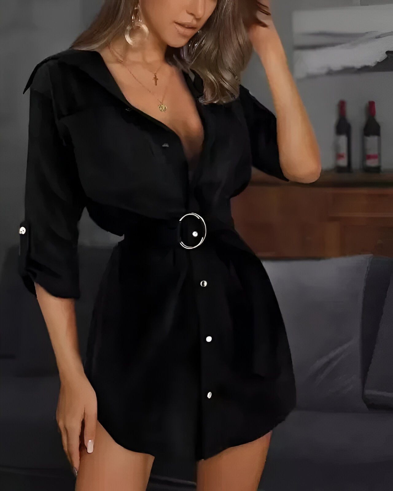 Luca | Stylisches Lace-Up Shirtkleid