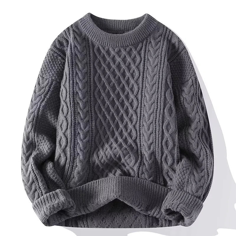 Gemütlicher Pullover aus Kabelstrick