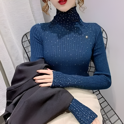 Ylva | Polo-Shirt mit Diamantverzierung