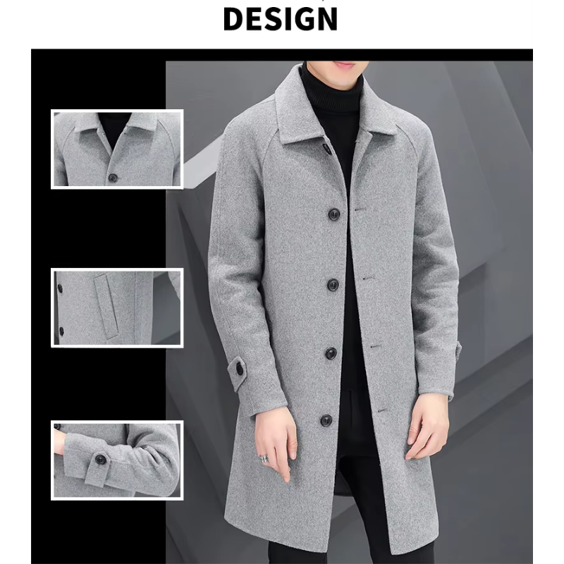 Herren Wollmantel Klassisch - Minimalistisches Design für den Winter