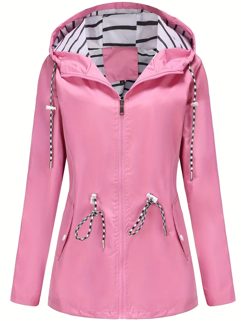 Wasserdichte Damen Regenjacke mit Kapuze - Winddicht & Atmungsaktiv für Herbst/Winter