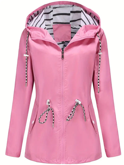 Wasserdichte Damen Regenjacke mit Kapuze - Winddicht & Atmungsaktiv für Herbst/Winter