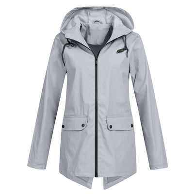 Wasserdichte Damen Regenjacke mit Kapuze - Leicht & Windfest