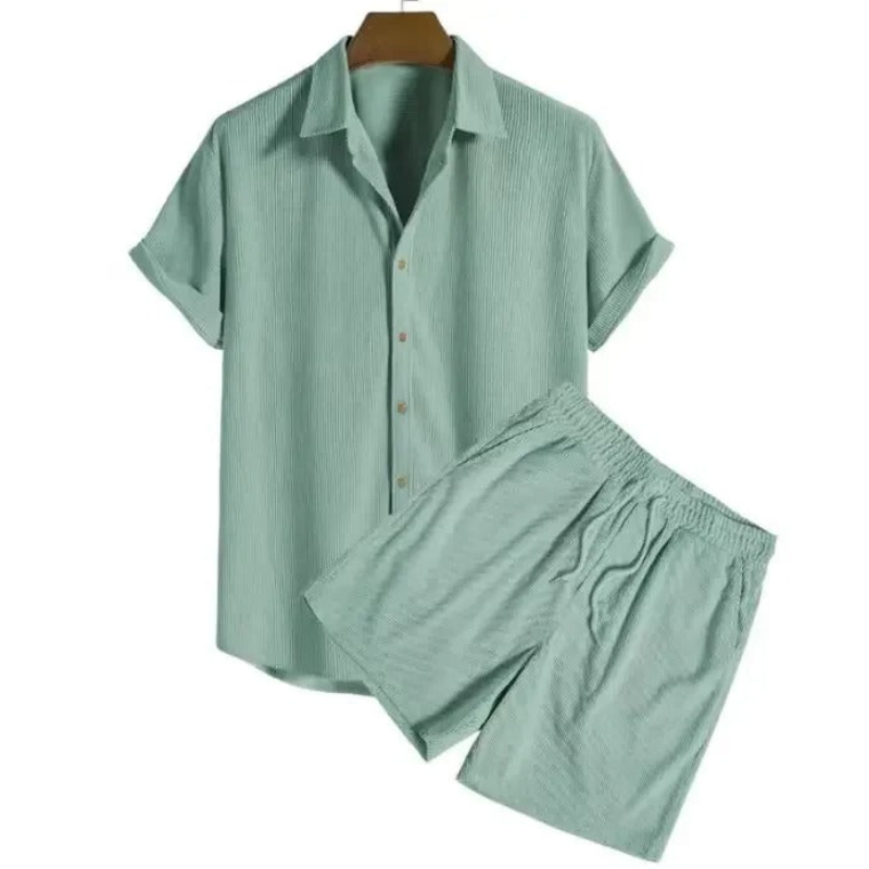 Atmungsaktives Herren Sommer Set mit Poloshirt und Shorts