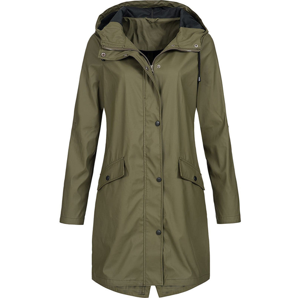Wasserdichte Damen-Regenjacke mit Kapuze - Modern & Wetterfest