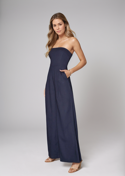 Constanze | Trägerloser Jumpsuit mit weitem Bein